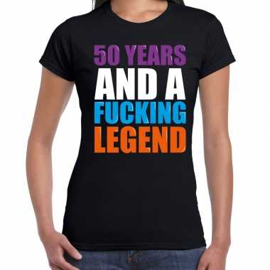 50 year cadeau / sarah verjaardag t-shirt zwart voor dames kopen