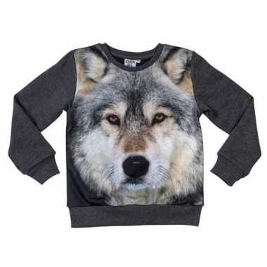 All-over print crewneck sweater met wolf voor kinderen kopen