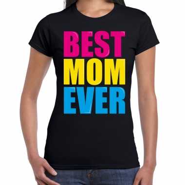 Best mom ever / beste moeder ooit fun / verjaardag t-shirt zwart voor dames kopen