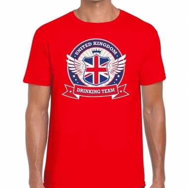 Engeland drinking team t-shirt rood heren kopen