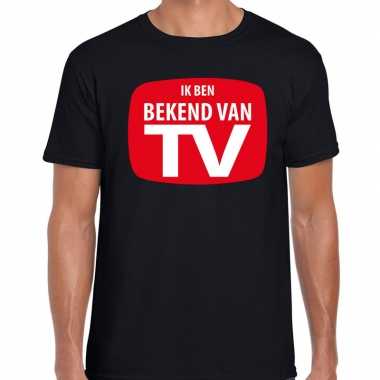 Fout bekend van tv t-shirt met televisie logo zwart voor heren kopen