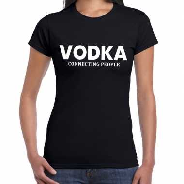 Fout wodka connecting people t-shirt zwart voor dames kopen