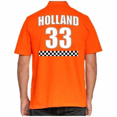 Holland race shirt met nummer 33 - nederland fan poloshirt / outfit voor heren kopen