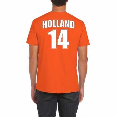 Holland shirt met rugnummer 14 - nederland fan t-shirt / outfit voor heren kopen