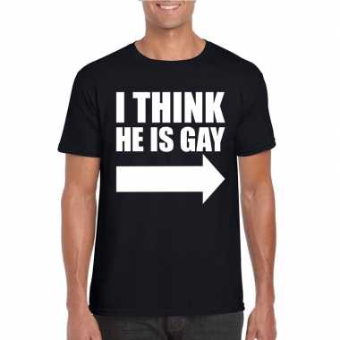 I think he is gay shirt zwart voor heren kopen