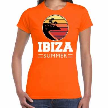 Ibiza summer shirt beach party / stranfeest outfit / kleding oranje voor dames kopen