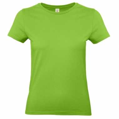 Limegroene shirt met ronde hals voor dames kopen