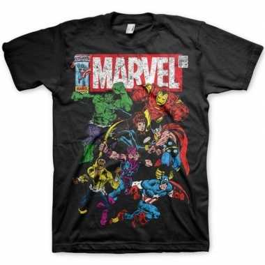 Marvel team t-shirt zwart voor mannen kopen