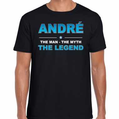 Naam andre the man, the myth the legend shirt zwart cadeau shirt kopen