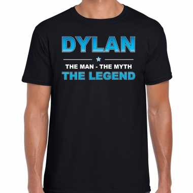 Naam dylan the man, the myth the legend shirt zwart cadeau shirt kopen