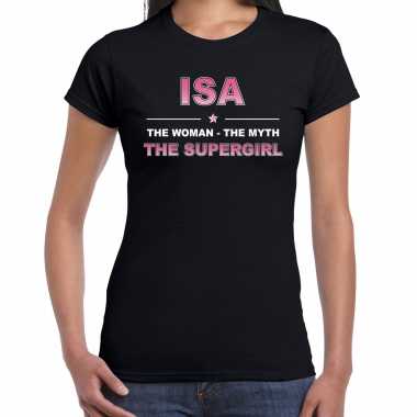 Naam isa the women, the myth the supergirl shirt zwart cadeau shirt kopen