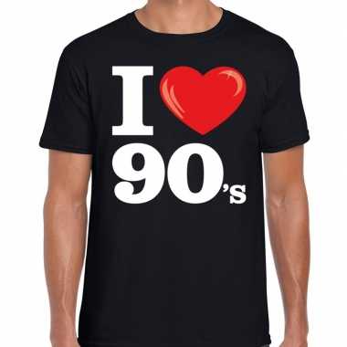 Nineties shirt met i love 90s bedrukking zwart voor heren kopen