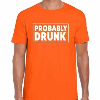 Oranje koningsdag festival shirt voor heren kopen