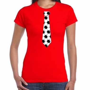 Rood fan shirt / kleding voetbal stropdas ek/ wk voor dames kopen