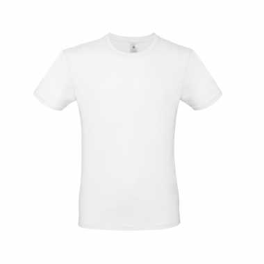 Set van 3x stuks basic heren shirt met ronde hals wit van katoen, maat: xl (54) kopen
