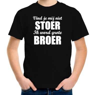 Stoer grote broer kado shirt voor jongens / kinderen zwart kopen