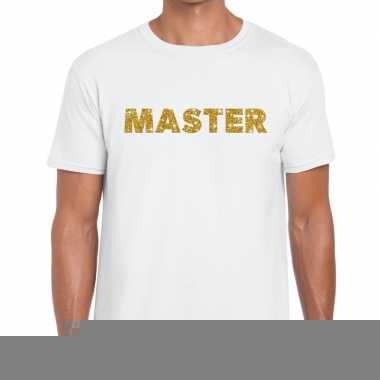 Wit master goud fun t-shirt voor heren kopen