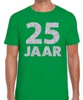25e verjaardag cadeau shirt groen met zilver voor heren kopen