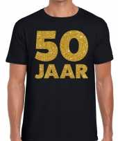 50 jaar fun jubileum t-shirt zwart voor heren kopen
