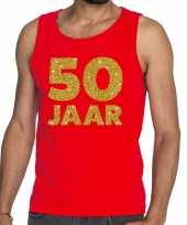 50 jaar fun tanktop mouwloos shirt rood voor heren kopen