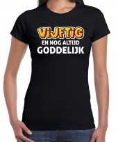 50 jaar verjaardag shirt sarah zwart dames vijftig en goddelijk cadeau t-shirt kopen