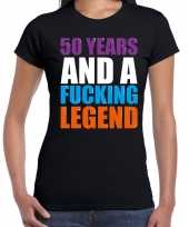 50 year cadeau sarah verjaardag t-shirt zwart voor dames kopen