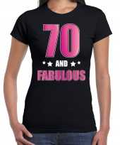 70 and fabulous verjaardag kado shirt kleding 70 jaar zwart voor dames kopen