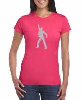 70s 80s disco t-shirt roze voor dames kopen