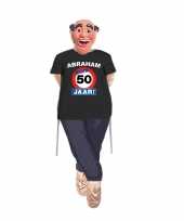 Abraham pop compleet met stopbord 50 jaar t-shirt en masker kopen
