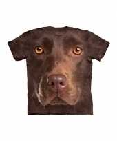 All over print t-shirt bruine labrador kopen