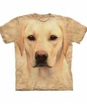 All over print t-shirt met blonde labrador kopen