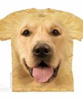 All over print t-shirt met golden retriever hond kopen 10090004