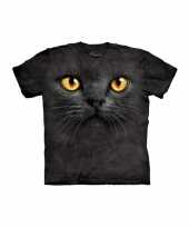 All over print t-shirt zwarte kat kopen