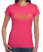 Aloha goud fun t-shirt roze voor dames kopen