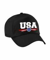 Amerika usa landen pet baseball cap zwart voor volwassenen kopen