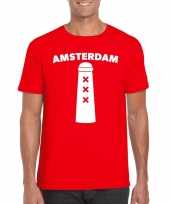 Amsterdam shirt met amsterdammertje rood heren kopen
