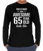 Awesome 65 year verjaardag cadeau t-shirt zwart voor heren kopen 10195937