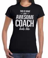Awesome coach fun t-shirt zwart voor dames kopen