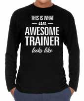 Awesome trainer cadeau shirt zwart voor heren kopen