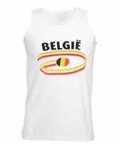 Belgie tanktop voor heren met vlaggen print