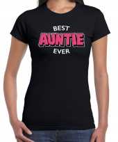 Best auntie ever kado shirt kleding tante verjaardag cadeau zwart dames kopen