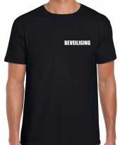 Beveiliging plus size t-shirt zwart voor heren kopen