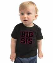Big sis kado shirt voor peuter kinderen zwart kopen