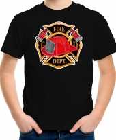 Brandweerman brandweer shirt zwart voor kinderen verkleed outfit kopen