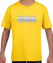 Buurman carnaval verkleed shirt geel voor kids kopen