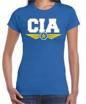C i a agent tekst t-shirt blauw voor dames kopen