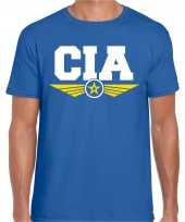 C i a agent tekst t-shirt blauw voor heren kopen