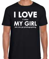 Cadeau t-shirt fotograaf i love it when my girl lets me go photographing zwart voor heren kopen
