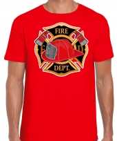Carnaval brandweerman shirt kostuum rood voor heren kopen