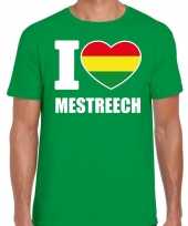 Carnaval i love mestreech maastricht t-shirt groen voor heren kopen